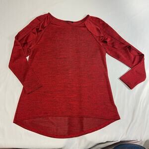 Alfred Paquette Top Long Sleeves Ruffles High Low No Tag Vintage